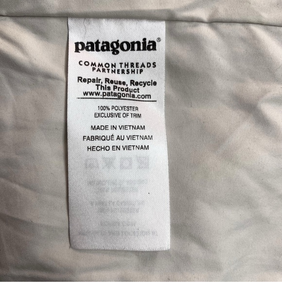 PATAGONIA Tan Olive Fleece Zip Front Vest Outdoor Layering - Size M (No Tag) - Picture 7 of 8
